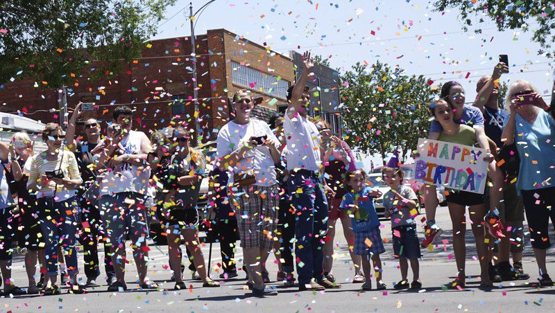 Joyful parade fulfills two wishes